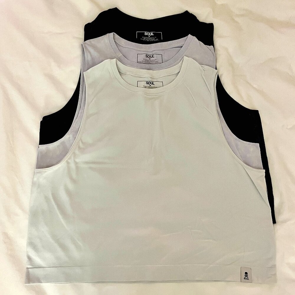 Set of 3 Soul by SoulCycle Seamless Boxy Crop Tank